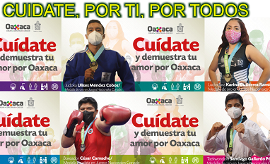 Medallistas de Juegos Nacionales nos invitan a cuidarnos para demostrar nuestro amor por Oaxaca
